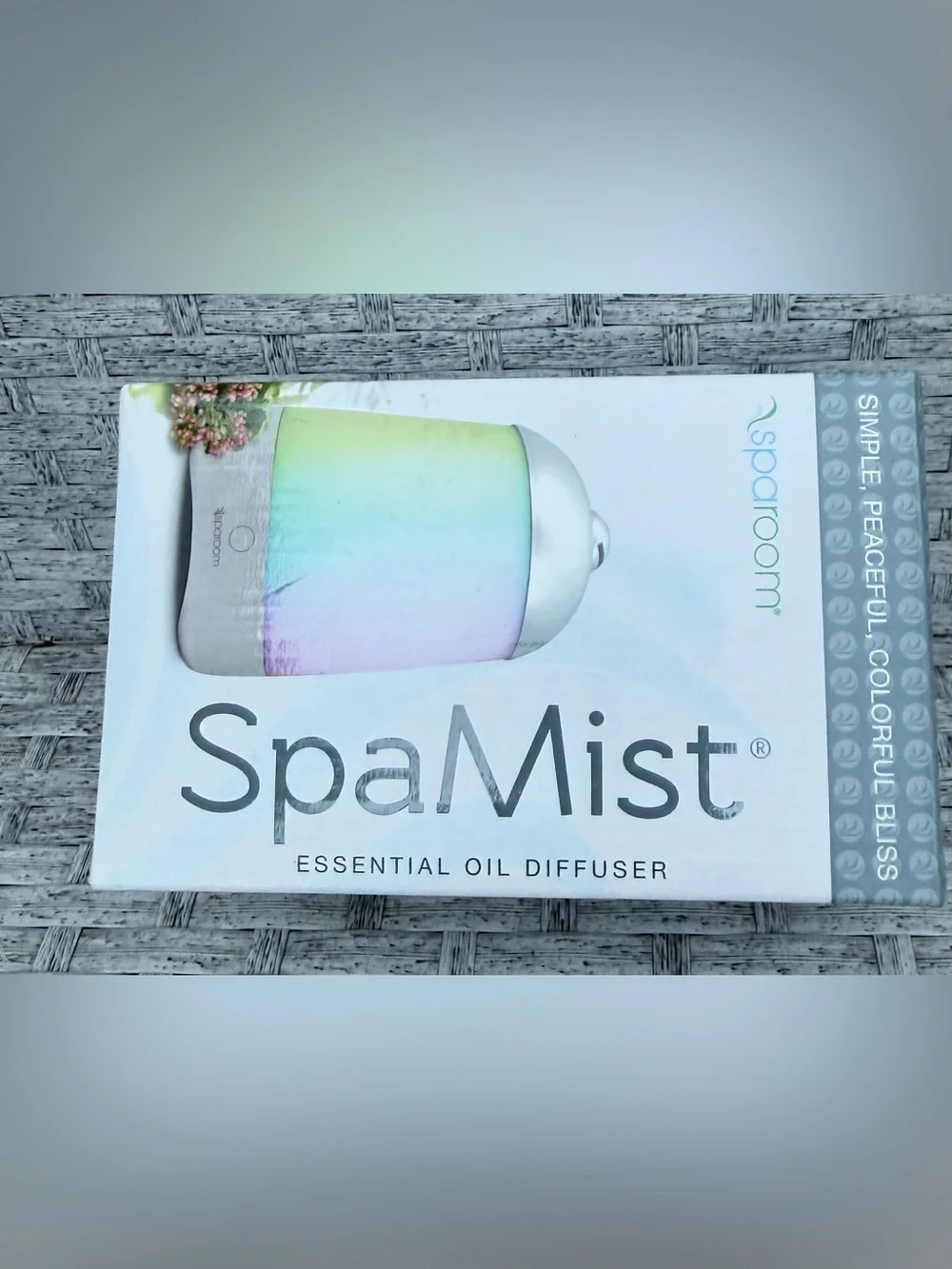 Sparoom SpaMist Ultrasonic Essential Oiks Diffuser White/Silver NIB